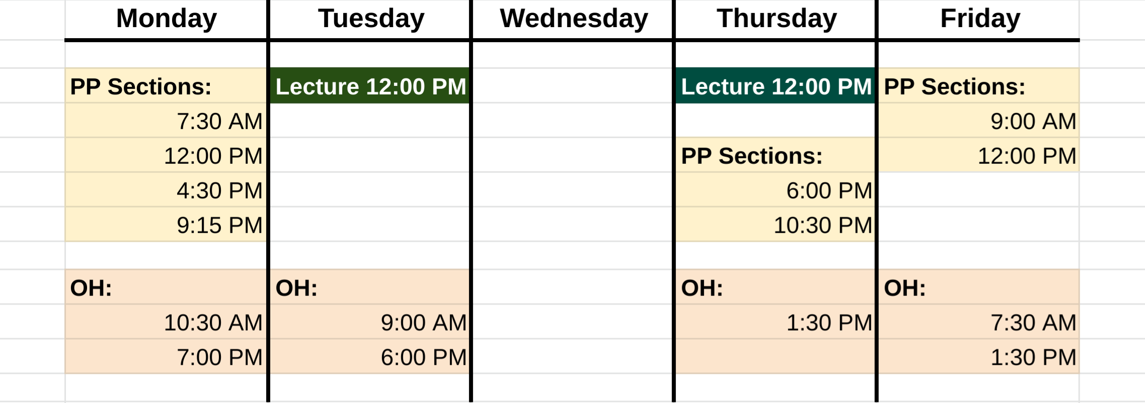 Course Schedule